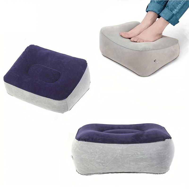 1pcs Thickened PVC Inflatable Foot Pad for Travel, Airplane Travel, Inflatable Footstool for Home Use
