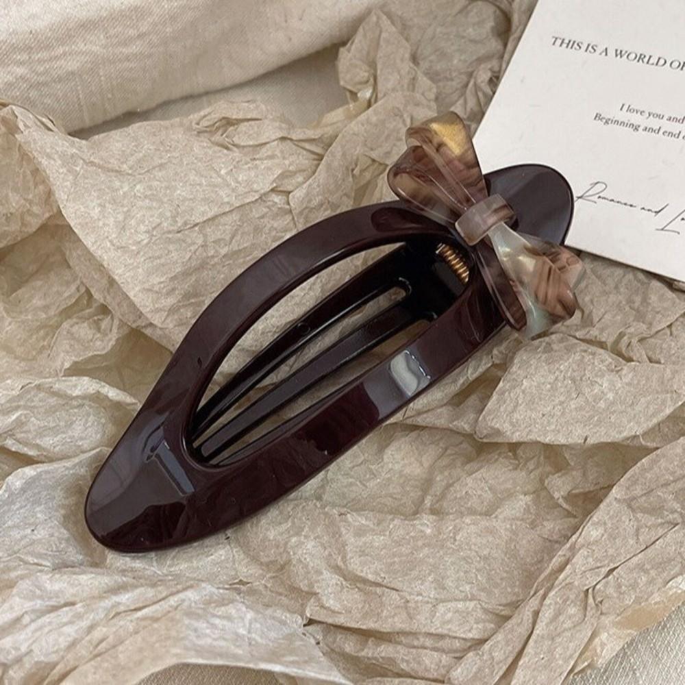 Duckbill Shape Large Bow Hair Claw Large Bow Hair Claw Clip for Women Back Head Updo