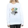 Harry Potter Womens/Ladies Hogwarts Painted Crest Sweatshirt