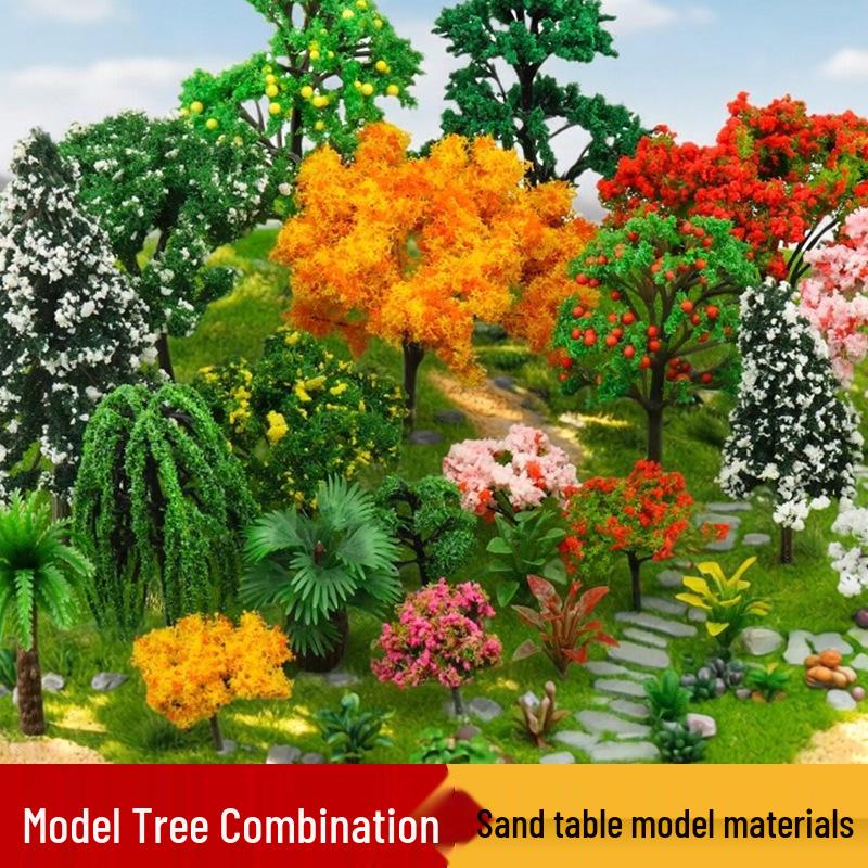 DIY Model Tree Set: Finished Landscape, Terrain, and Street Tree Ornaments