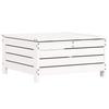 Garden Stool White 62x63.5x32 cm Solid Pine Wood