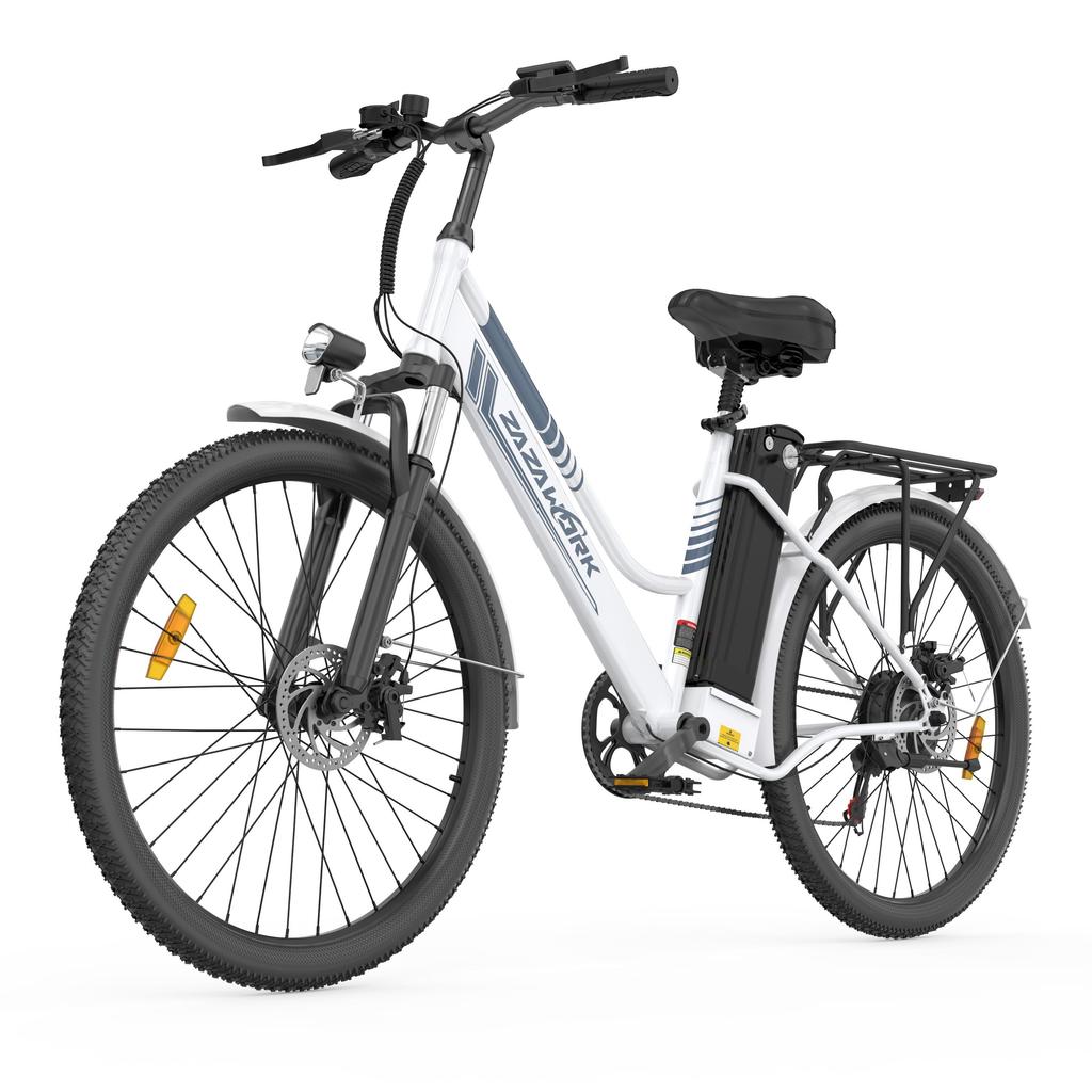ZAZAWORK C26 Pro Urban Electric Bicycle 250W Motor 36V20Ah Battery 26 Inch Wide Tires 25KM/H Speed 120KM Range E-Bike With Two Seat