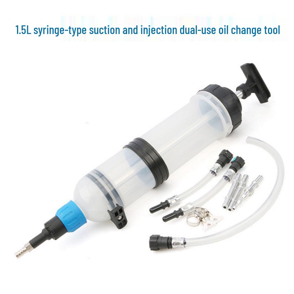 Large Manual Oil Extractor Syringe Tool for Fuel, Brake, and Gear Oil Changes