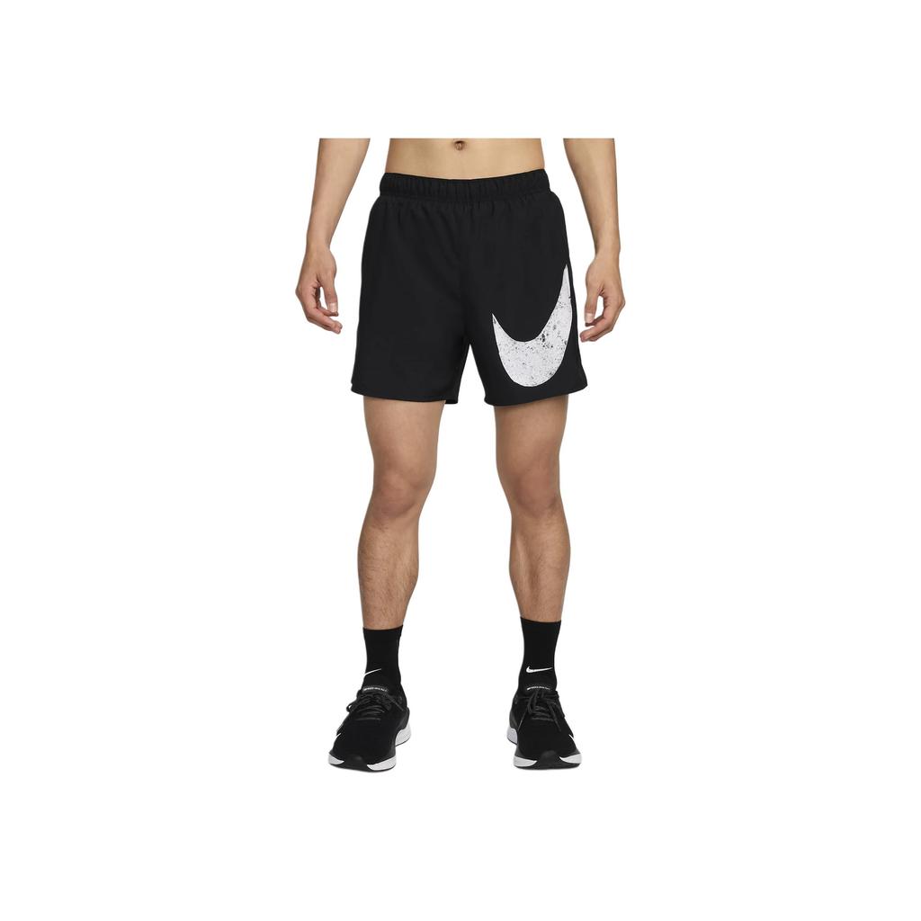 Nike Challenger Swoosh Running Woven Versatile Loose Comfortable Sweat-Wicking Quick-Dry Logo Sports Shorts Men Shorts Black FV9917-010