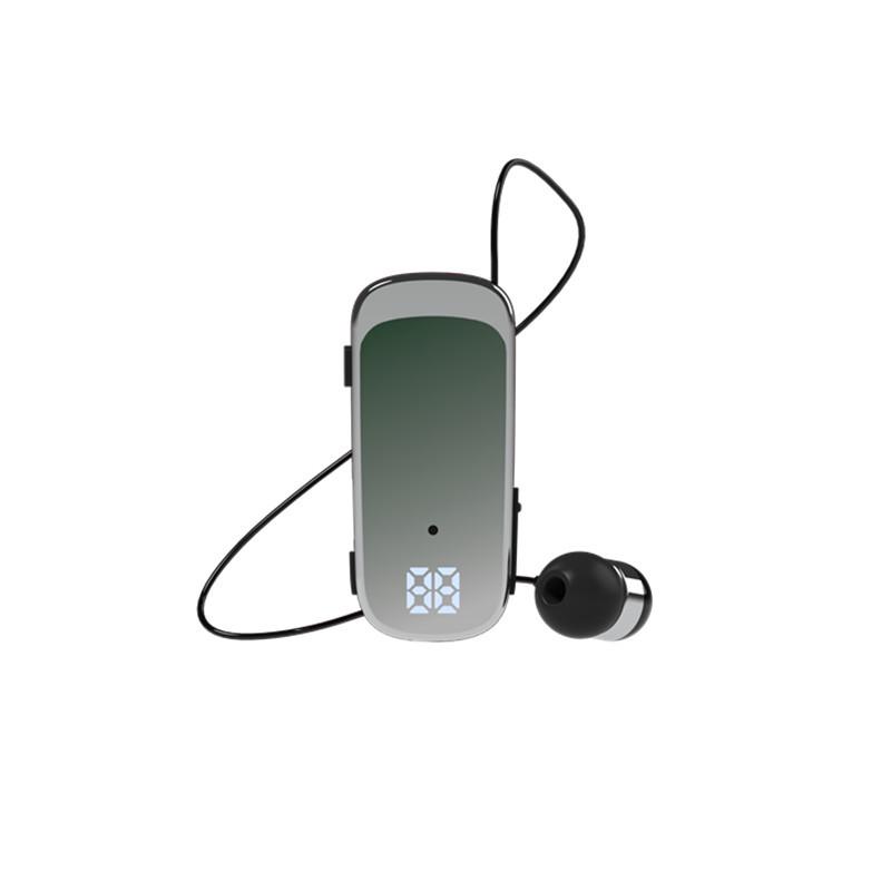 Clip-on Bluetooth Earbuds for Calls & Music, 20-Hour Battery, Incoming Call Number Broadcast