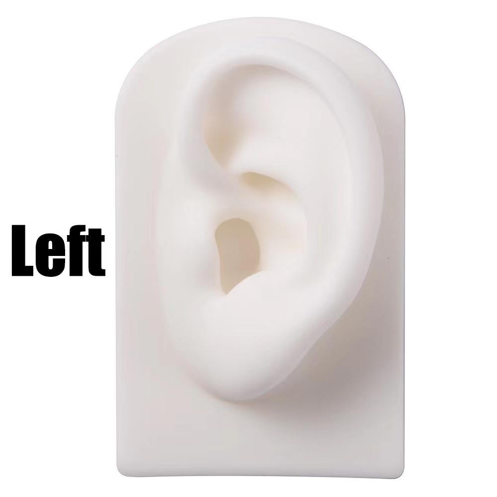Soft Human Ear Model Rack Piercing Tool Earrings Display Stand Silicone Ear Model  Girls Women