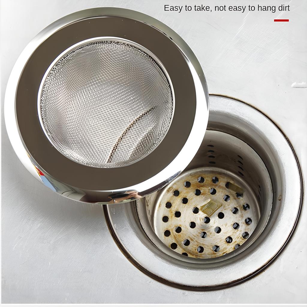 Edelstahl-Netz-Schmutzfilter für Spülbecken- und Duschabflüsse