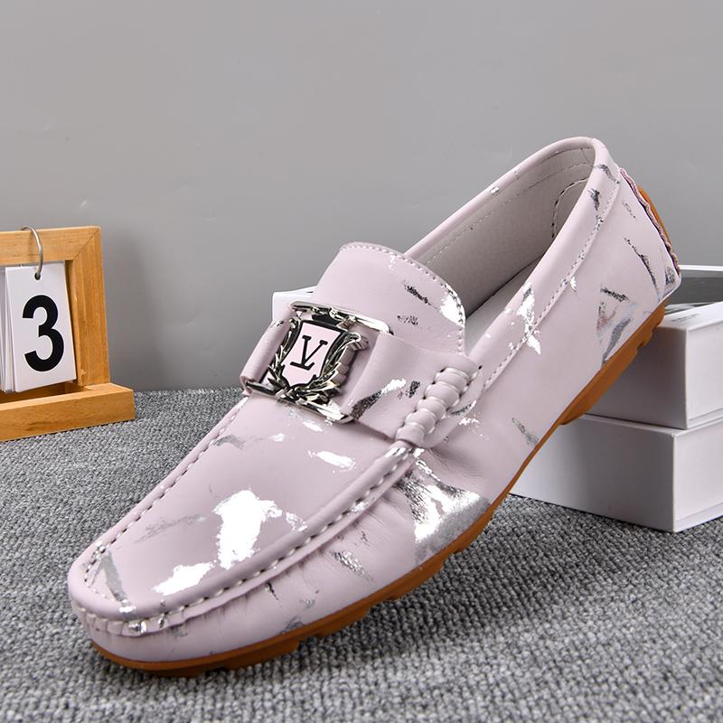 Herren Echte Leder Slipper Fahrerschuhe Bequem Weicher Boden Lässig Britischer Stil Frühling Sommer Atmungsaktiv Anti-Rutsch