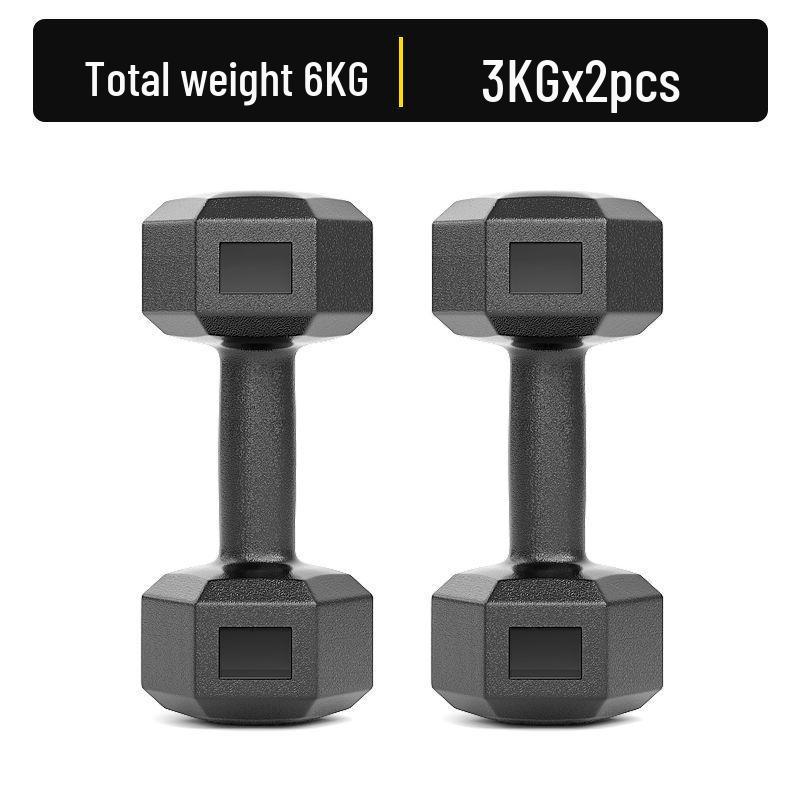 Hexagonal Eco-Friendly Dumbbell Pair for Men's and Women's Home Fitness