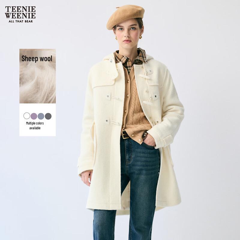 Teenie Weenie Women's Hooded Wool Blend Coat