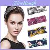 Elegant Floral Ladies Hair Band Stretchy Knotted Head Wrap For Sport And Fashion
