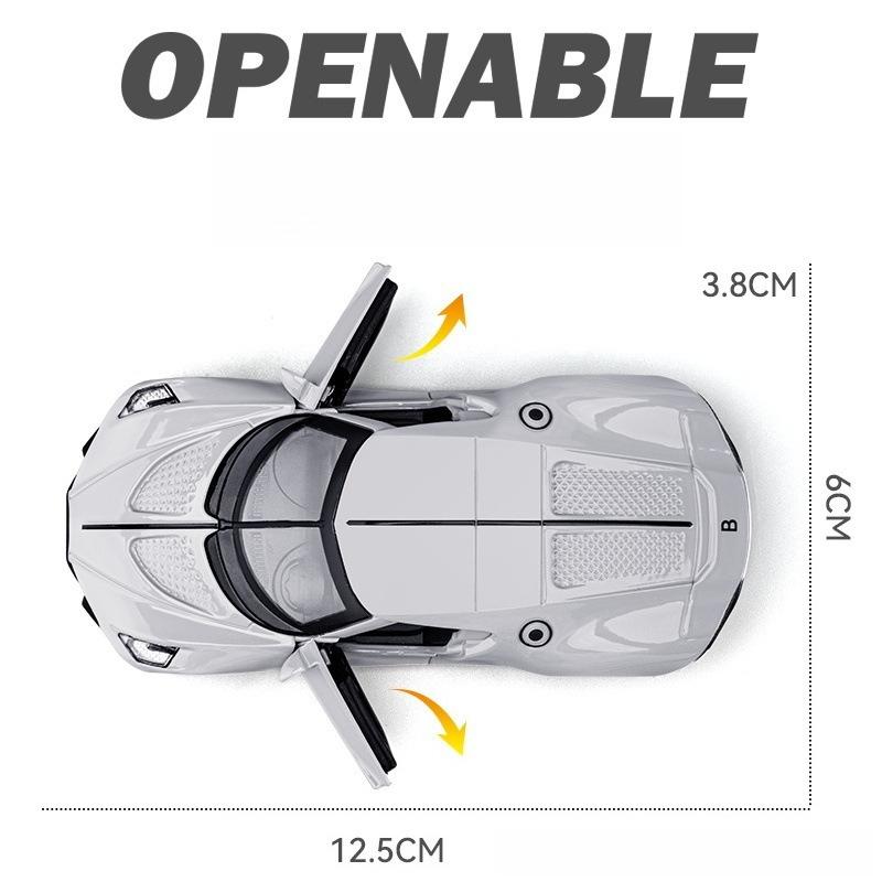 1:36 Bugatti Voice Of The Night Car Model Diecasts Toy Vehicles Metal High Simulation Sound and Light Collection kids Gift