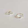 modernlike silver 925 on-ring one-touch earrings