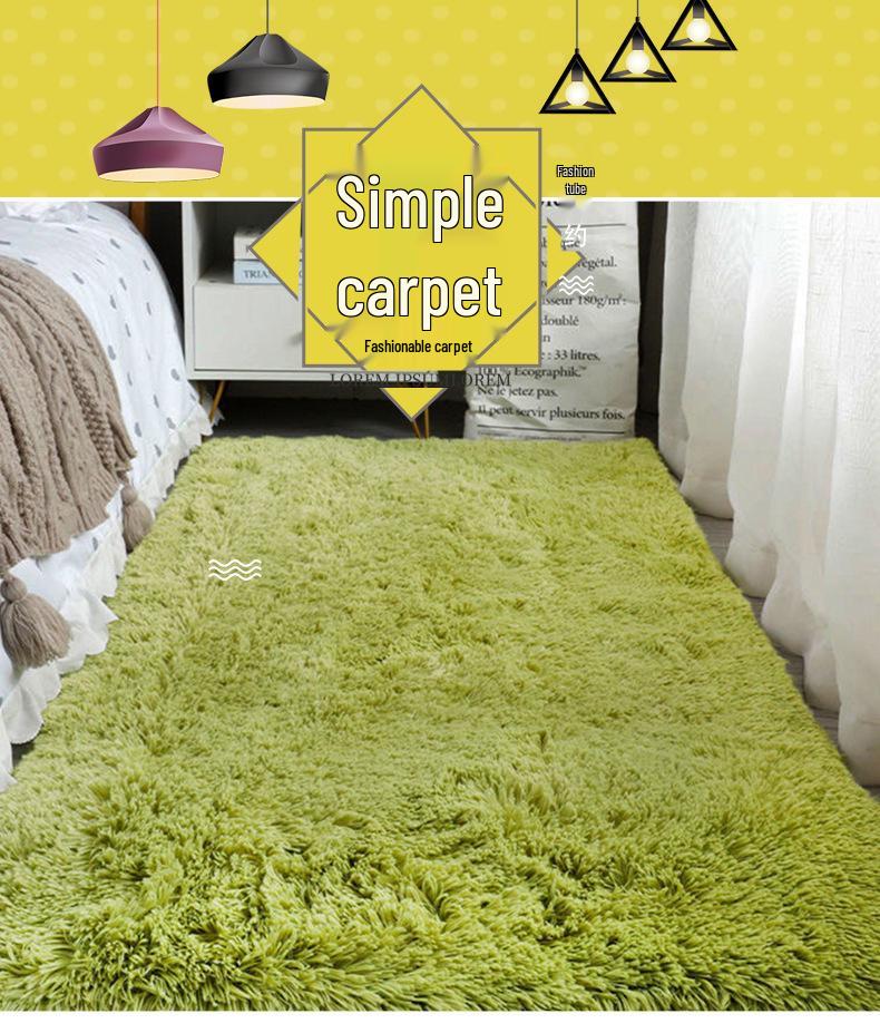 Nordic Silk Wool Tie-Dye Plush Carpet - Bedroom & Living Room Rug