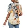 Womens Tops Short Sleeve Shirts Buttons V Neck  Fashion Outfits  Blouses  Casual