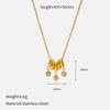 Titanium Steel Gold Plated Crystal Necklace For Women Luxury Elegant Jewelry Fade Resistant Accessory