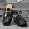 Fashion Summer Man Loafers Wedding Dress Muller Shoes New Fashion Men's Casual Half Footwear Casual Leather Lightweight Male Half Drag