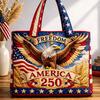 USA 250. Jahrestag Tragetasche, Unabhängigkeitstag Handtasche, Rot Weiß Blau Einkaufstasche, Wiederverwendbare Patriotische Tasche für 4. Juli Geschenke