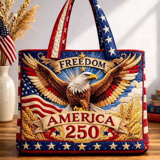 USA 250. Jahrestag Tragetasche, Unabhängigkeitstag Handtasche, Rot Weiß Blau Einkaufstasche, Wiederverwendbare Patriotische Tasche für 4. Juli Geschenke