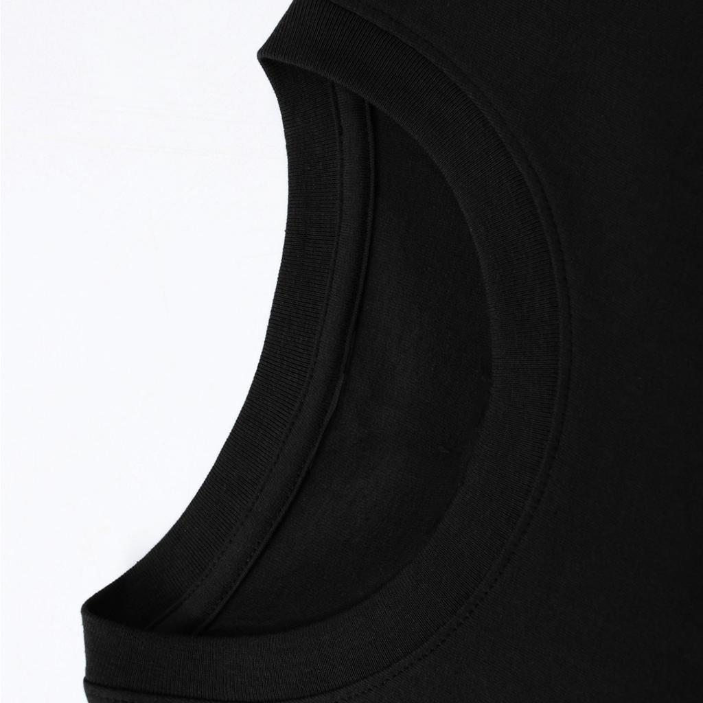 Mâneci scurte pentru bărbați din bumbac negru. Moale și confortabil. Design cu gât rotund, modă casual, imprimare cu litere