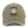 Dog Shadow Four Legs Tail Paw Print Baseball Cap Casual Adjustable Washed Denim Hat Adult