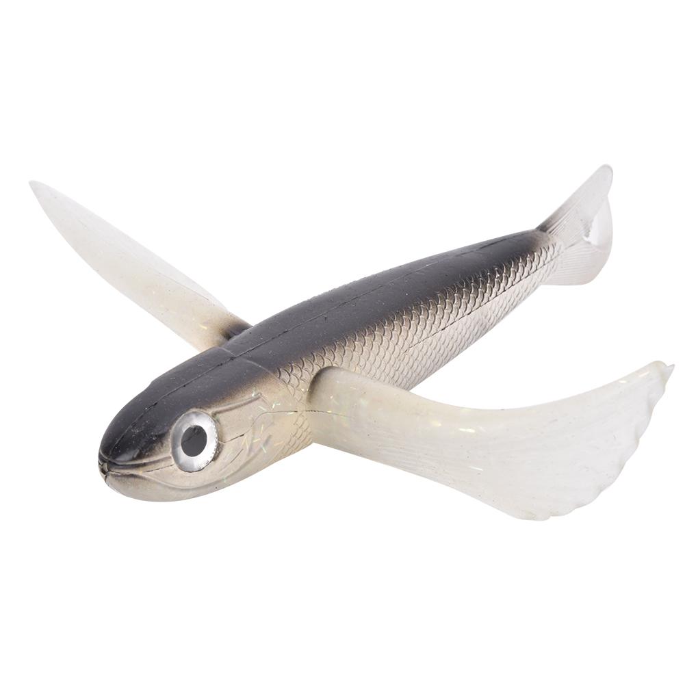 

6.7in Simulated Fly Wing Fish Artificial Soft Bait Lure Fishing Tackle AccessoryBlack чёрный