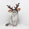 Pets Christmas Antlers Headband Adjustable Deer Hairband with Spotted Ears Deer Cosplay Headband for Dogs Cats Festive Costume Christmas Gift