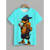 Lässiges Kurzarm-Bedrucktes Modisches Oversized 3D Top Muster T-Shirt für Herren Bequemes Sommer Rundhals