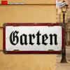 Vintage City Coordinate Garden Dining Room Flag Year Print Metal License Plate Sign Retro D Flat Printed Tin Plaque Wall Deco