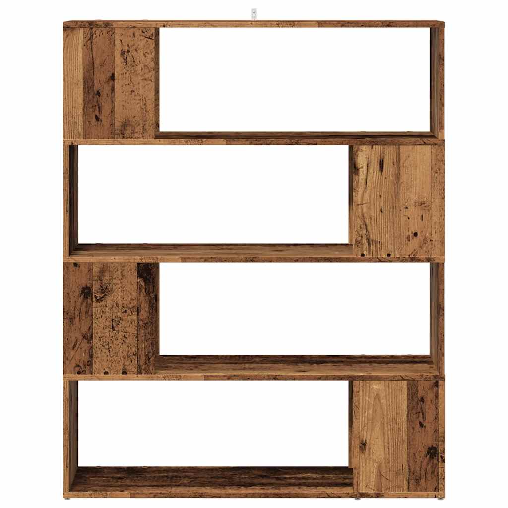 Bookshelf Room Divider Rustic Wood Look 100 x 24 x 124.5 cm