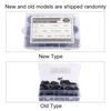 200pcs Plastic Nylon Cable Clamp R Type P Type Wire Clip Fasteners Assorted Box(Black )