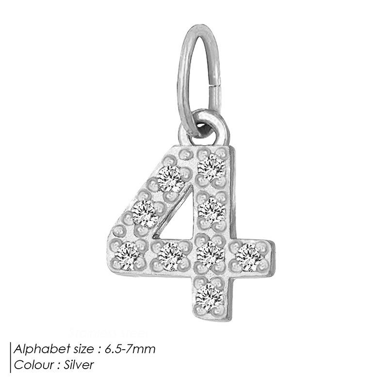 Europäischer & Amerikanischer Vollpavé Diamant Edelstahl Buchstabenanhänger mit DIY Zirkon Halskette & Armband Optionen