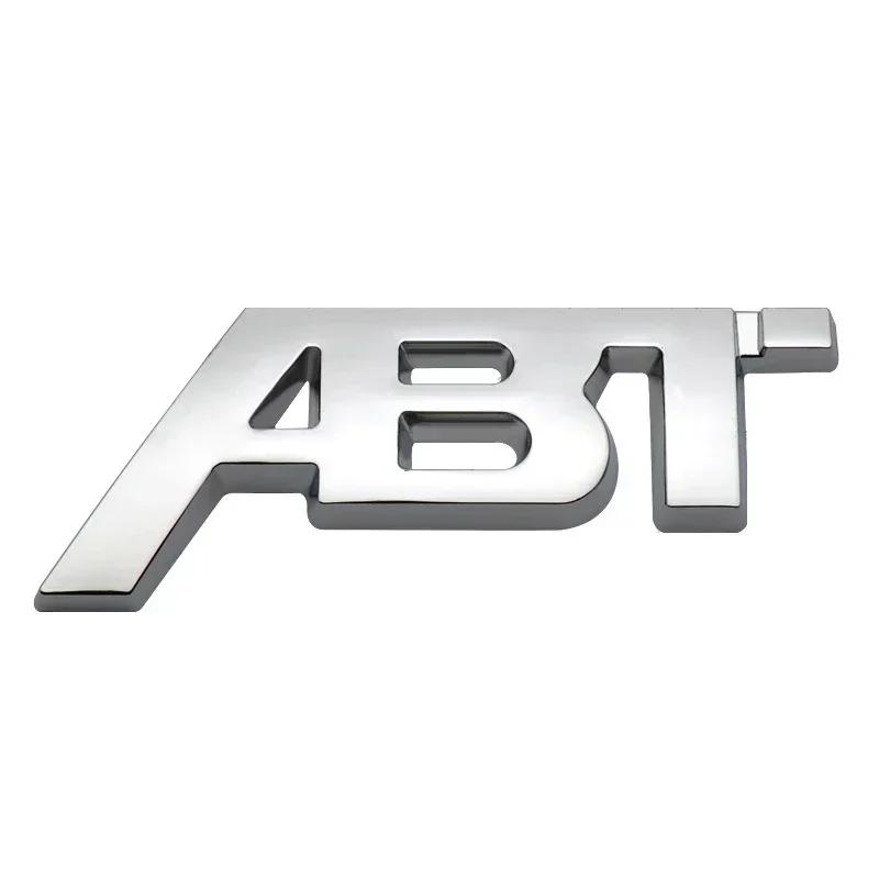 For hbkd6 RS3 3D Metal ABT Logo Letters Car Front Grill Emblem Badge Sticker For hbkd6 A3 A4 A5 A7 A7 Q3 Q5 Q7 TT RS6 RS3 VW Golf 7