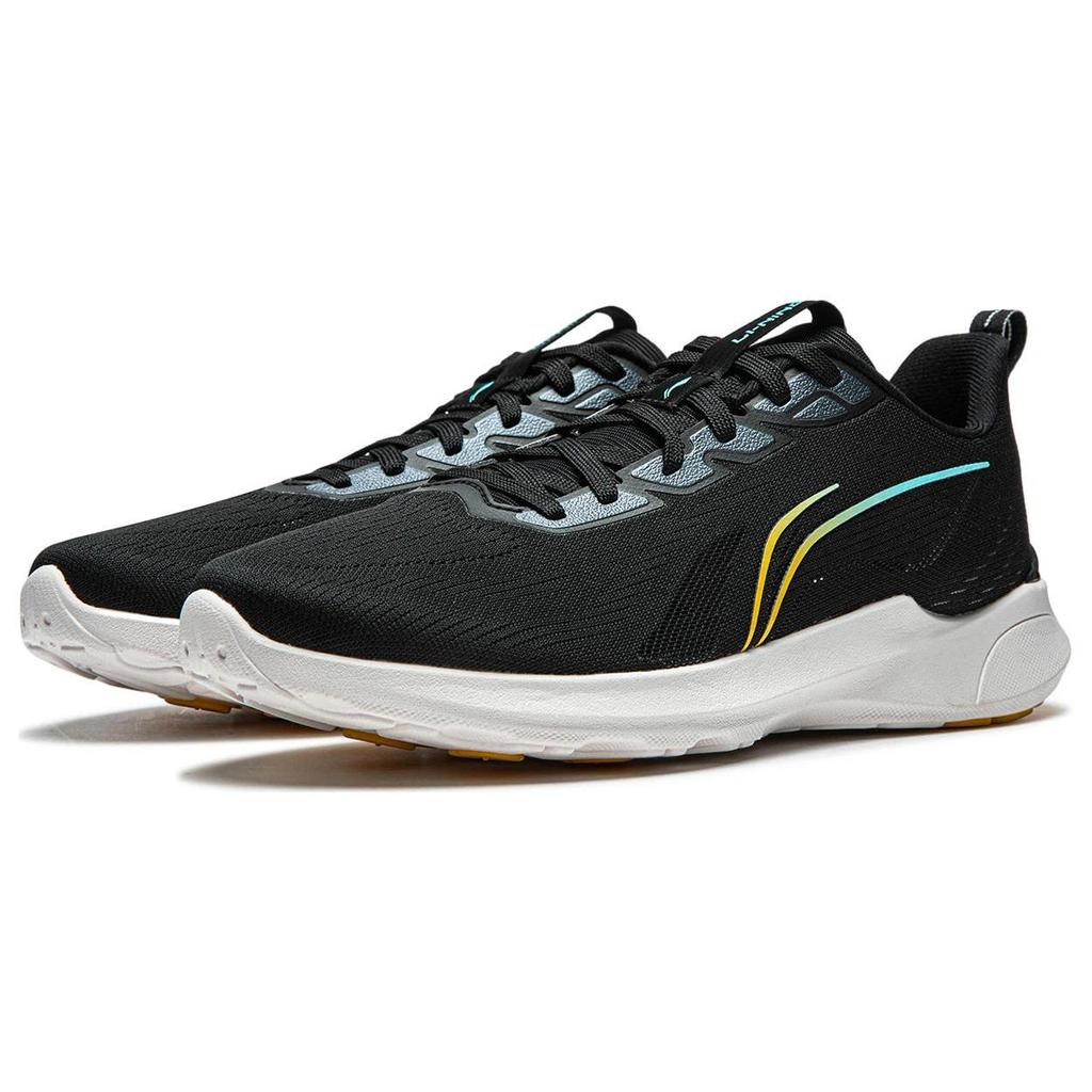 Li Ning Qingyi Cushioning Slip Resistant Abrasion Resistant Lightweight Low Top Running Shoes Men's Black ARSU015-2