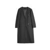 Gray High-Quality Solid Color Simple Single-Breasted Coat Women Coats Dark-Gray EF49352