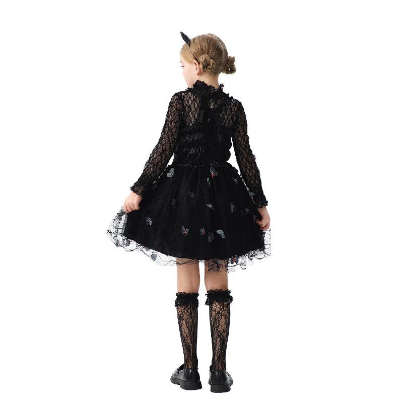 Halloween children's costume catwalk funny children's costume ghost bride girl witch butterfly elf dress sub