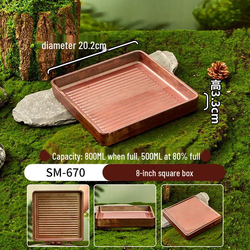 Melamine Plate for Gourmet Hot Pot, Barbecue & Shrimp: Mountain & Field Design