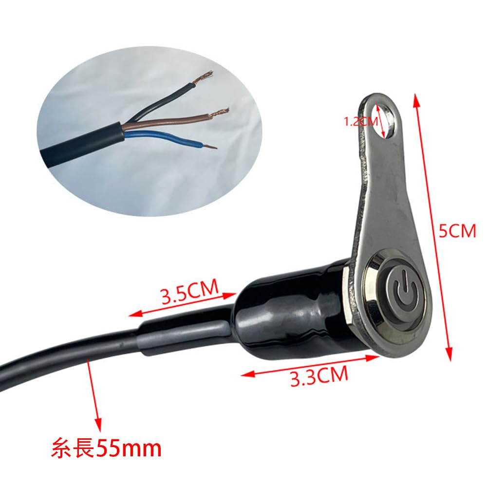 YFFSFDC Motorrad Lenkerschalter LED ATV Bike LED Warnleuchte Warnblinker Scheinwerfer