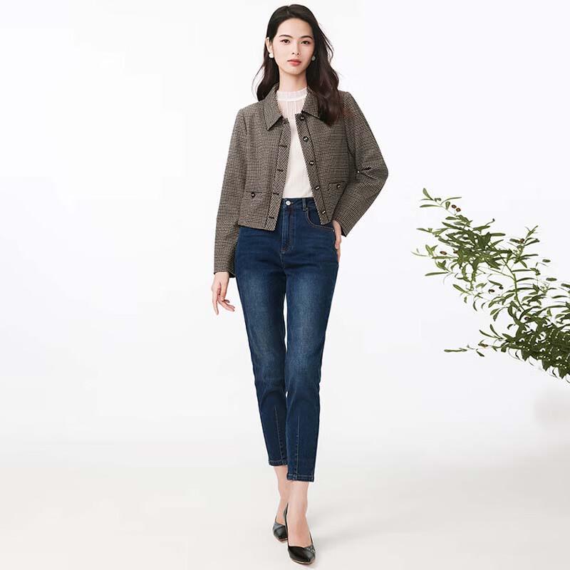 JESSIE Women's Elegant Polo Collar Short Jacket