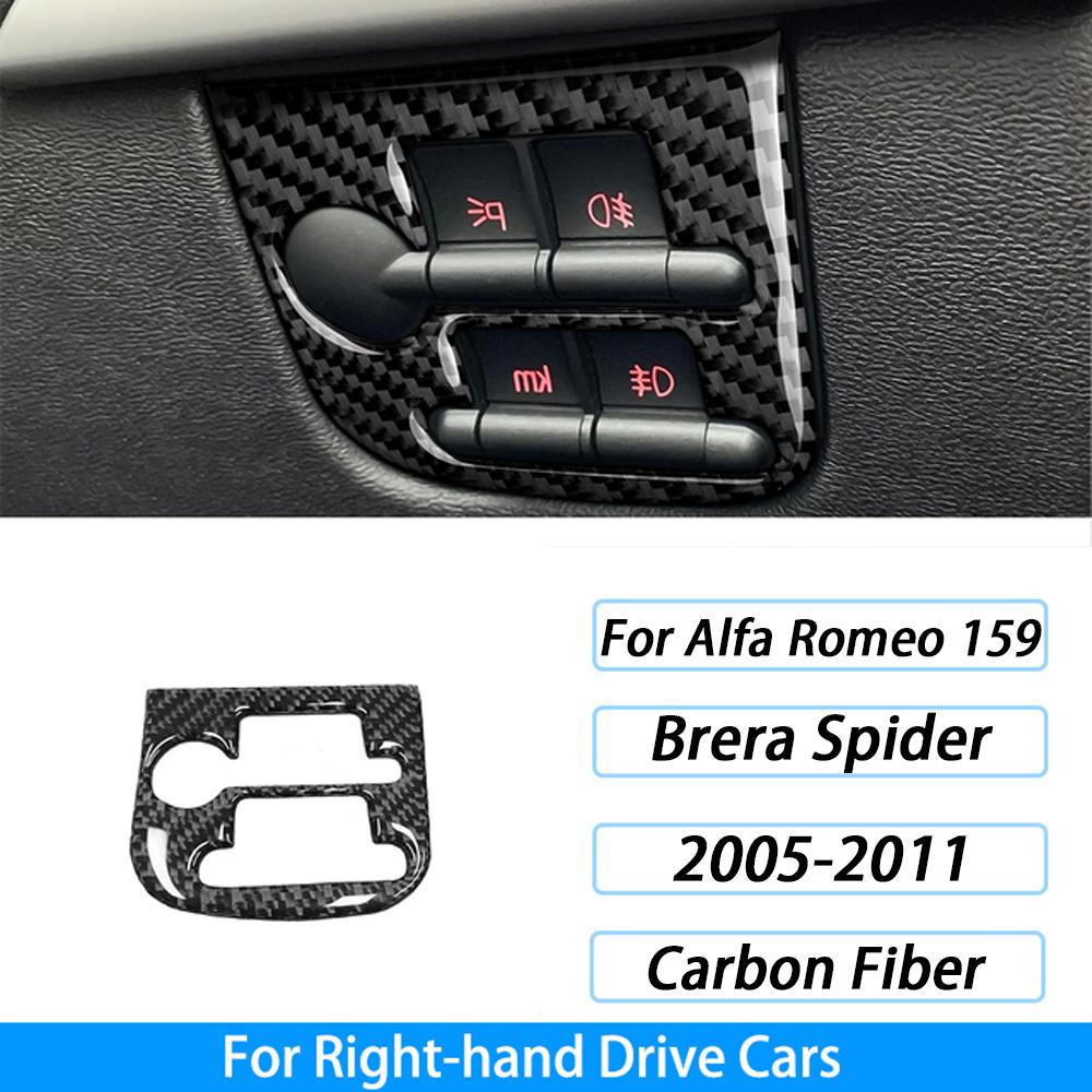 Carbon Fiber Gear Air Outlet Window Lift Steering Wheel Panel Suit Car Interior Accessories Sticker For Alfa Romeo 159 2005-2023