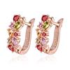 Multicolored Earring Vintage Zirconia Rose Gold Plated Custom Fine Jewelry Earrings 2024