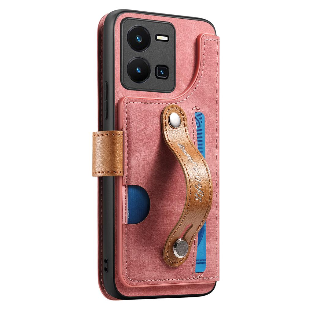 Ultimate Shockproof Wallet Case for Vivo series.Y02/Y02s/Y11/Y17/Y15/Y12/Y3/Y15S/Y10/Y16/Y20/Y21/Y35...| Card Holder + Stand + RFID Protection