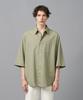 COMSPACE1980 Back Slit Trendy Shirt_Khaki