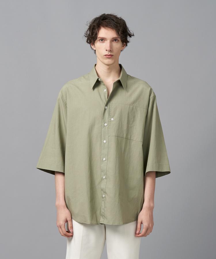 COMSPACE1980 Back Slit Trendy Shirt_Khaki