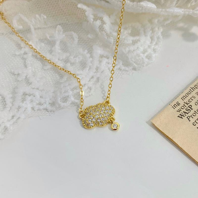 

Ожерелье Облако с бриллиантами, Легкая роскошь, Элегантное и универсальное, Универсальная повседневная цепочка, Изысканная цепочка для ключиц