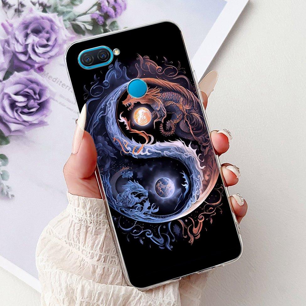 Clear For Oppo A12 CPH2077 CPH2083 Cover For Oppo A12 Case Luxury Butterfly Love Fashion Flowers Cool Lion Cute Painted