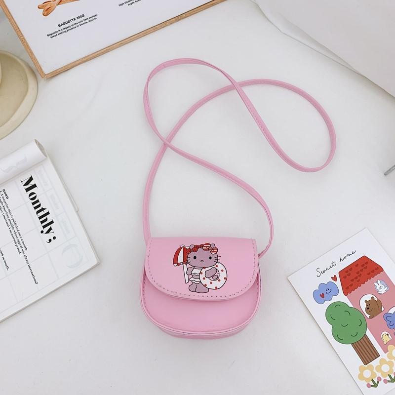 Sanrio Hello Kitty Cartoon Kids Crossbody Bag With Breathable Pu For Daily Use