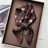 Paisley Printed Square Scarf For Women Elegant Imitation Silk Scarves Bandanas Retro Hijab Neckerchief Luxury Shawl Wraps