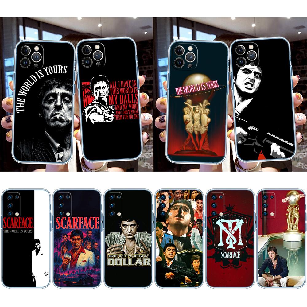 RE51 S-Scarfaces Transparent Phone Case for Samsung Galaxy A04 A04S A14 A23 A34 A54 M23 M33 M52 M53