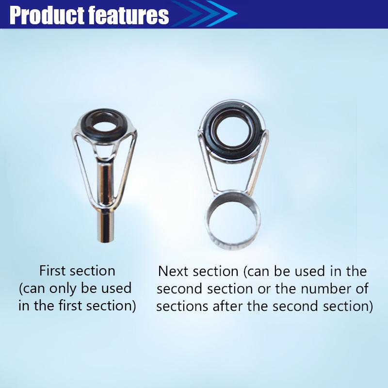 Stainless Steel Fishing Rod Tip Ring Eye Guide With Ring Repair Kit 3 Styles For Enthusiast Outdoor Fishing Supplies